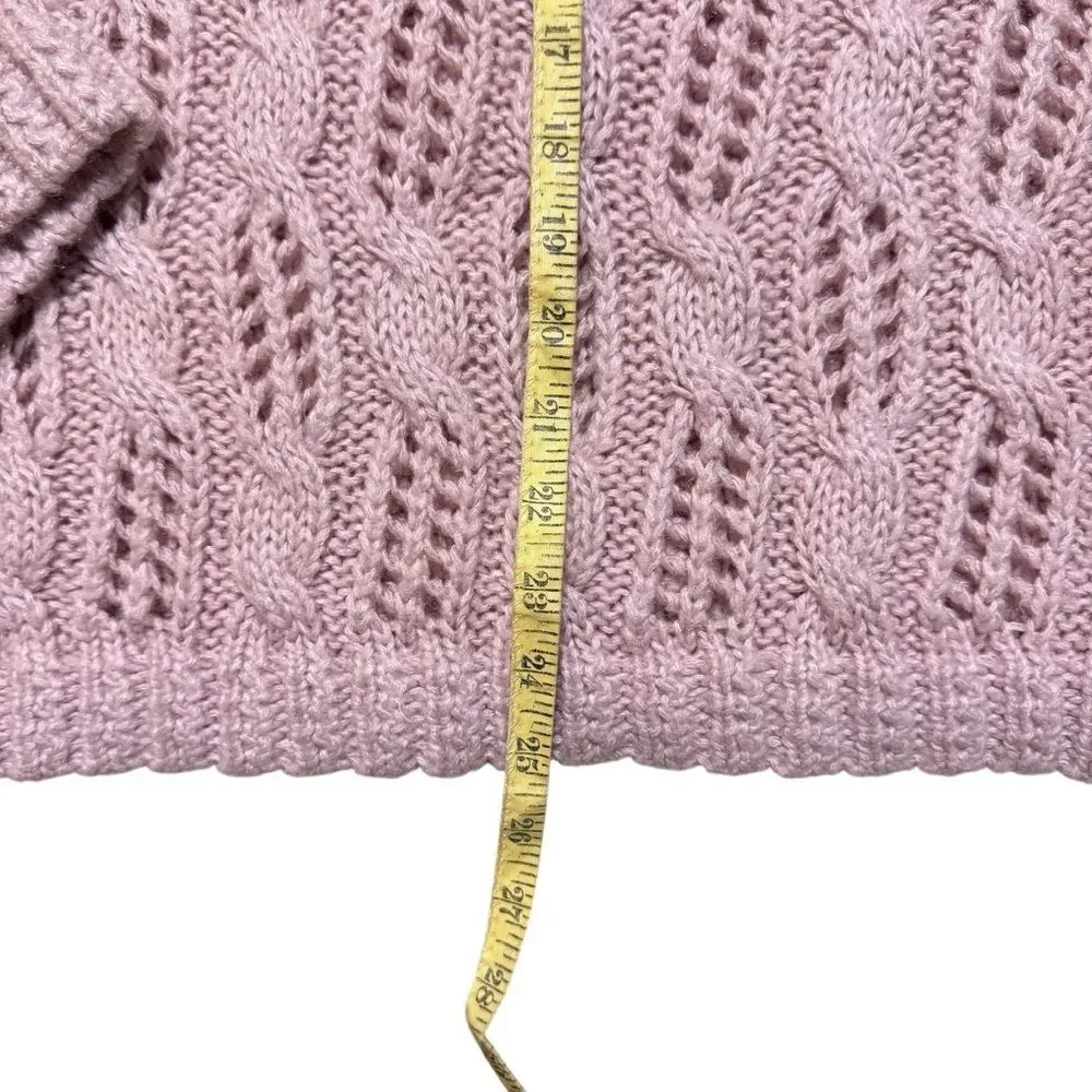 Vintage Ballet Pink Knit Sweater Grandmacore Cottagecore Feminine Size Large - Picture 6 of 6